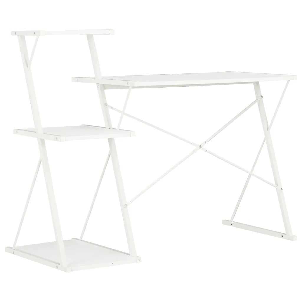 Scrivania con Ripiano Bianca 116x50x93 cm 20287
