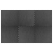 Tappetino a Incastro 6 pz 2,16 m² in Schiuma EVA Nera 92461