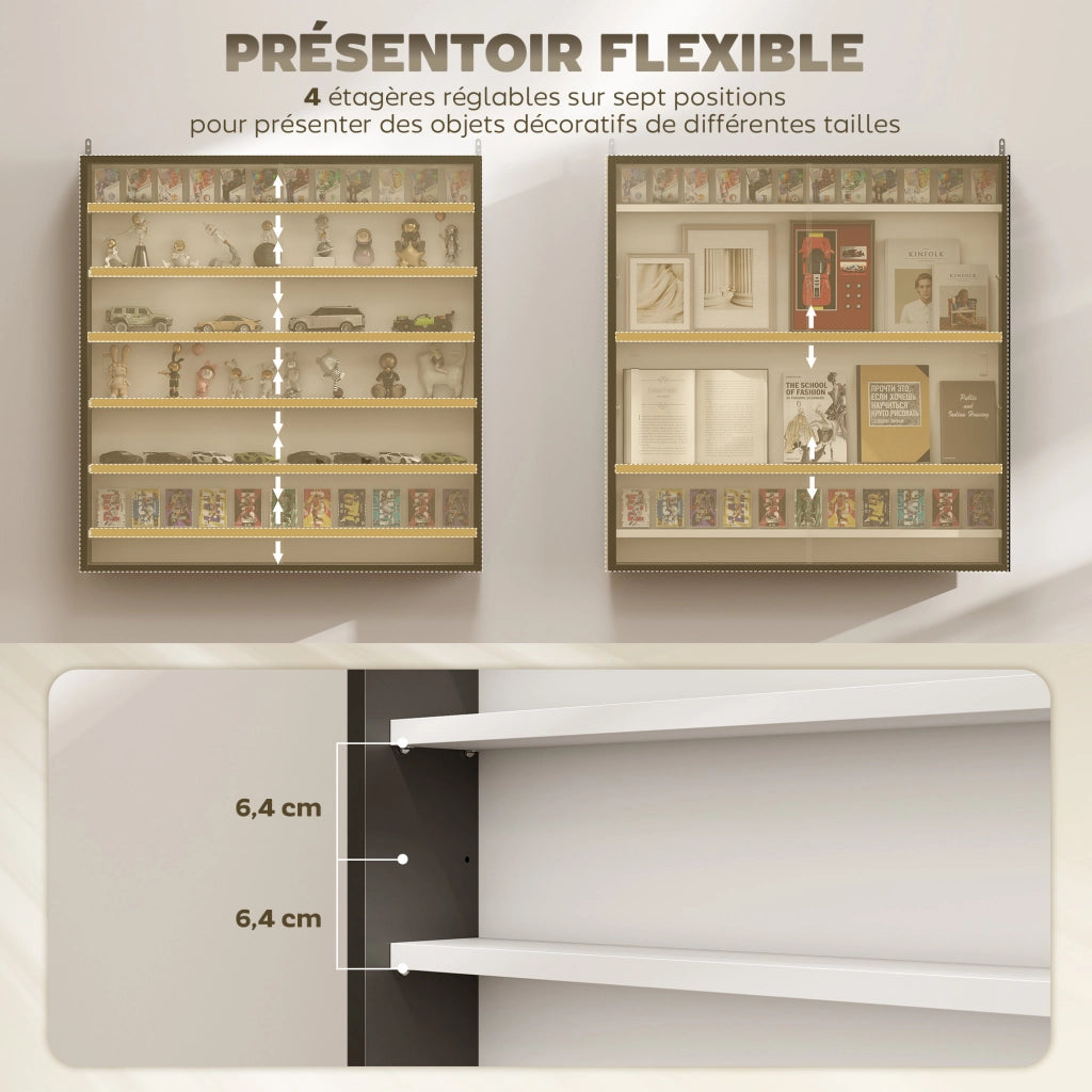 Libreria vetrina ¨C zephmum ¨C bianco 80x9.5x83 cm