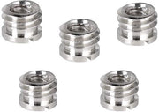 Adattatore di viti micro - 1/4-20 a 3/8-16 - Set da 5 - Argento - Adatto per microfoni - Accessorio di montaggio