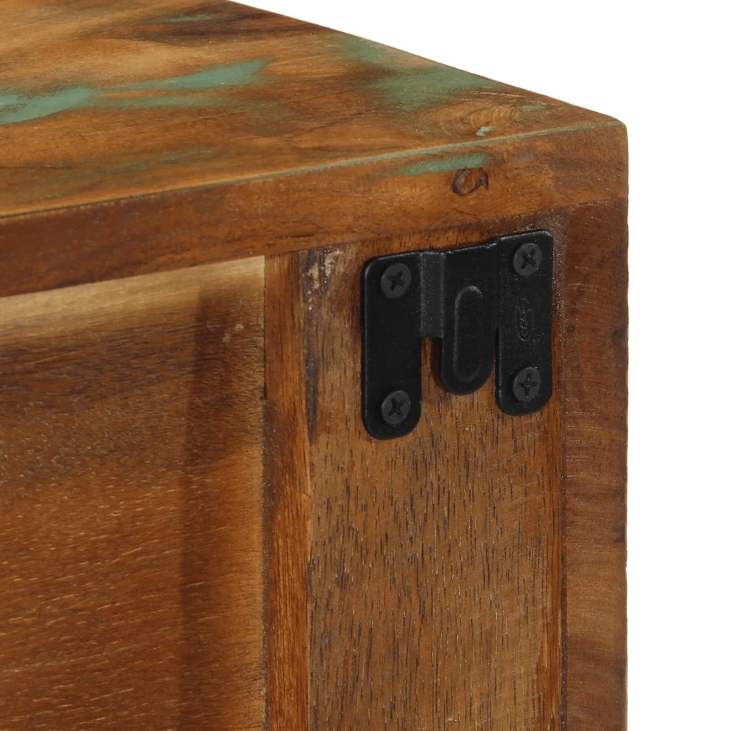 Mobile TV a Parete 60x30x19 cm in Legno Massello di Recupero 4017474