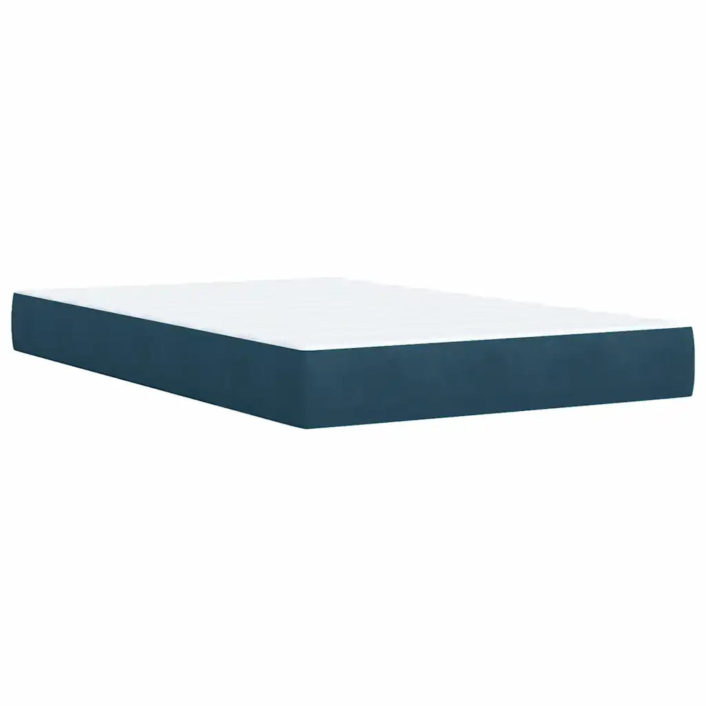Giroletto a Molle con Materasso Blu 120x200 cm in Velluto 3290880