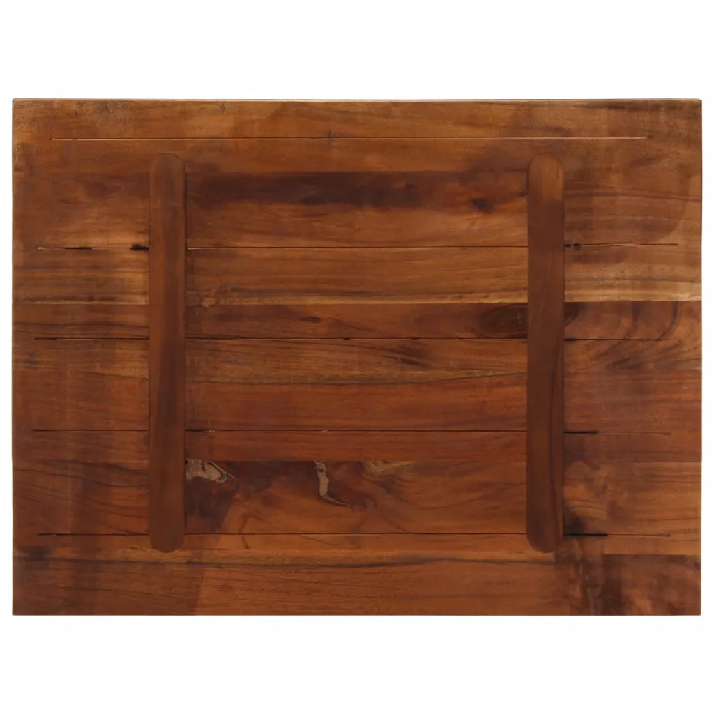 Piano Tavolo 90x70x2,5 cm Rettangolare in Massello di Recupero 371074