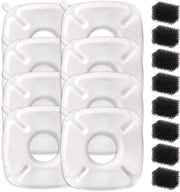 8 filtri per fonte d'acqua, spugna filtrante trasparente con 8 spugne filtranti di ricambio. Filtrante per fonte d'acqua compatibile con dispenser acqua per animali domestici, cani e gatti da 2,8L.
