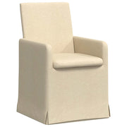 Sedie da pranzo 2 pz | Sedie da cucina Crema 57 x 67 x 95 cm Tessuto