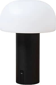 Lampada Led Fungo da tavolo Ricaricabile E Dimmerabile Nera
