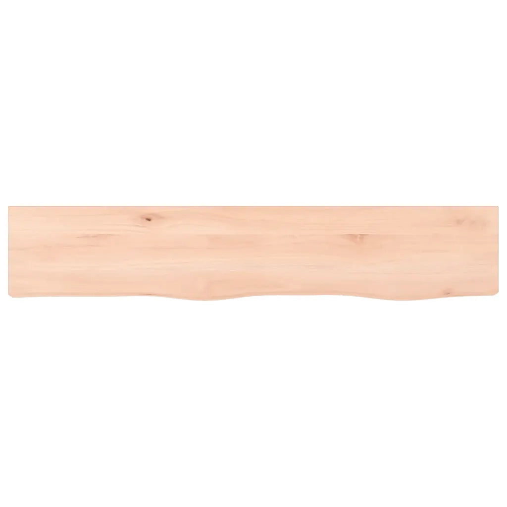 Ripiano a Parete 100x20x2 cm Legno Massello Rovere Non Trattato 363557