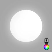 Lampada sfera di design Ø70 in polimero luce multicolor con bateria per interno ed esterno - Made in Italy - Monacis