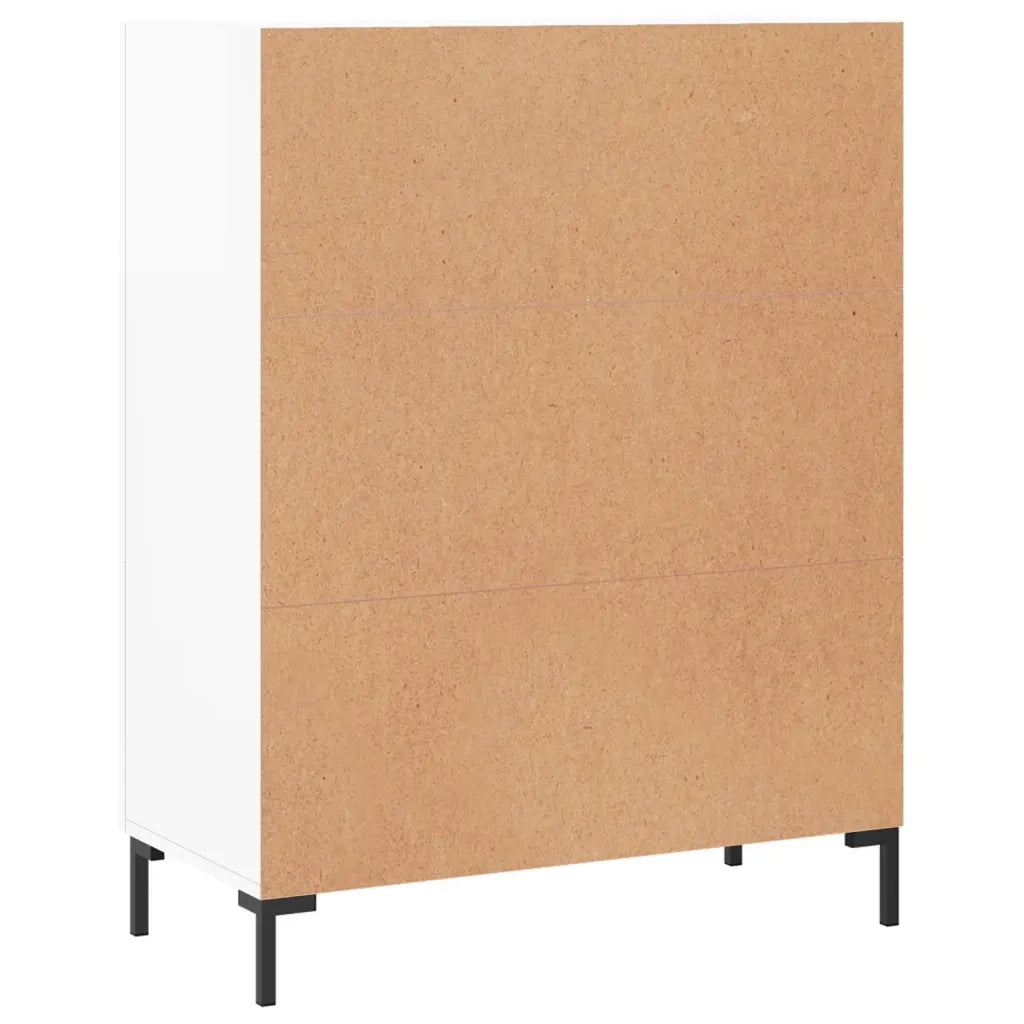 Credenza 69,5x34x90 cm in Legno Multistrato Bianco Lucido 828046