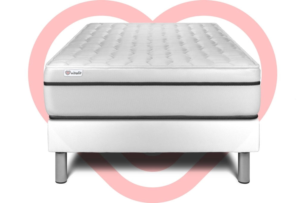 Letto con materasso VITAL SPA 120 x 200 cm Rete kit Bianco