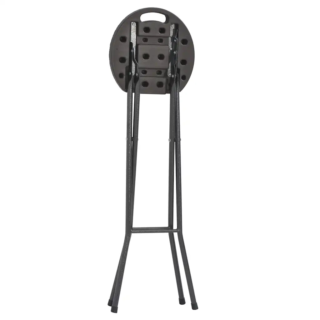 Sgabelli da Bar Pieghevoli 2 pz HDPE e Acciaio Marroni Rattan CFW3730318