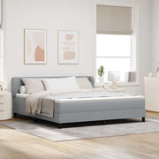 Letto a molle con materasso Grigio chiaro 180 x 200 cm Tessuto 3340038