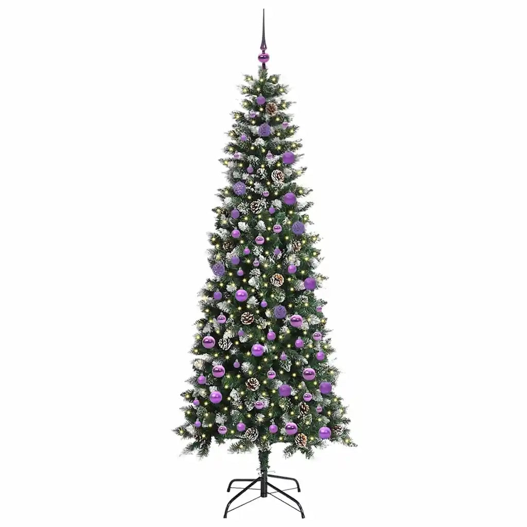 Albero di Natale artificiale con 300 LED Verde 210 cm 3395838