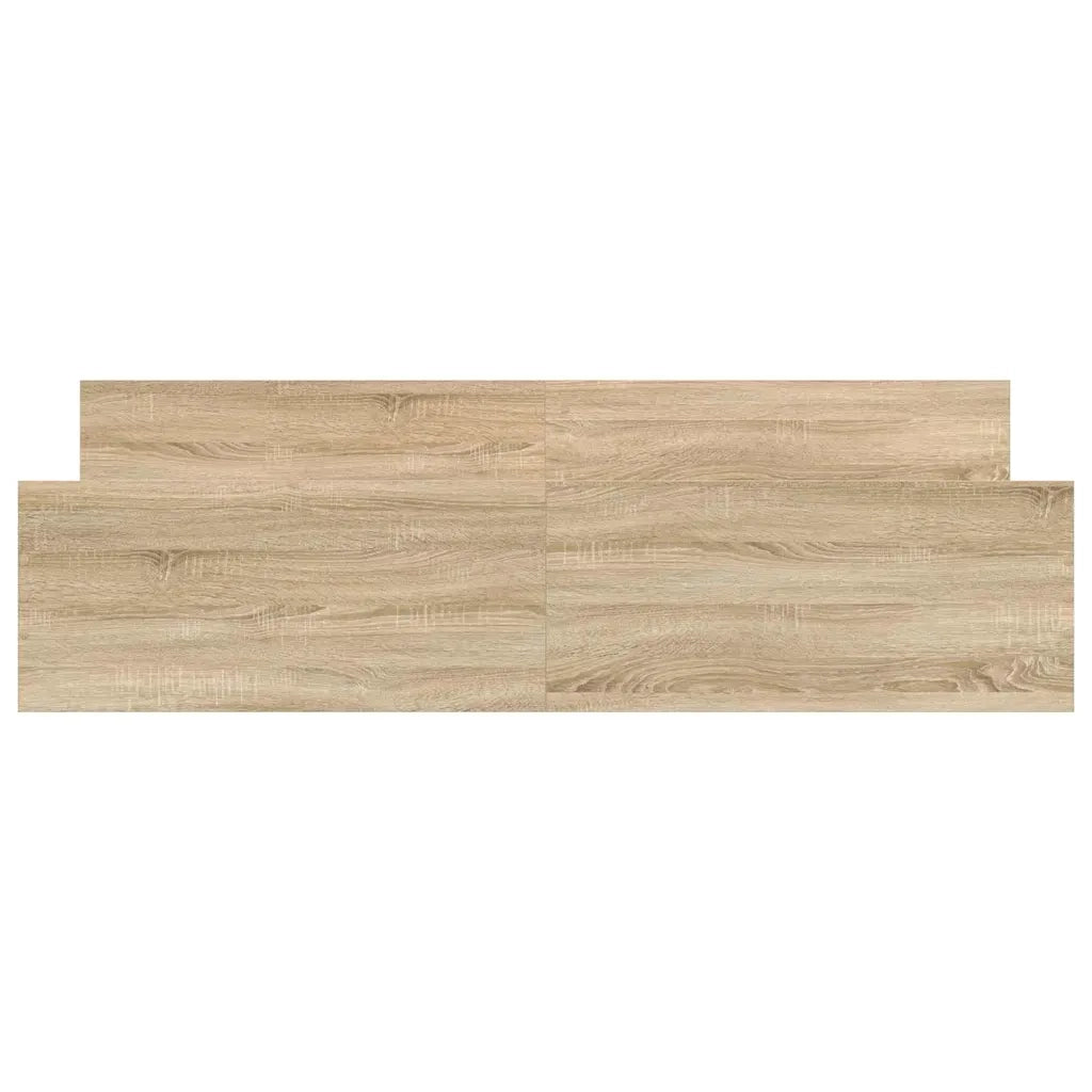Giroletto con Testiera e Pediera-Struttura Letto Rovere Sonoma 160x200 cm