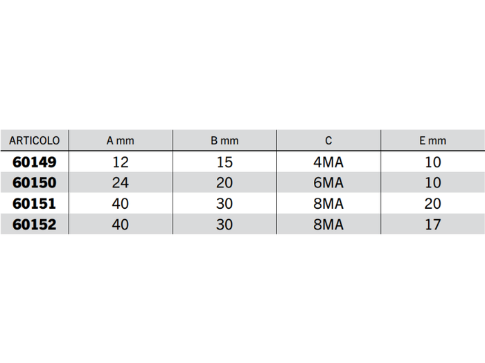 Supporti antivibranti sgolati con vite da entrambi i lati - 60152