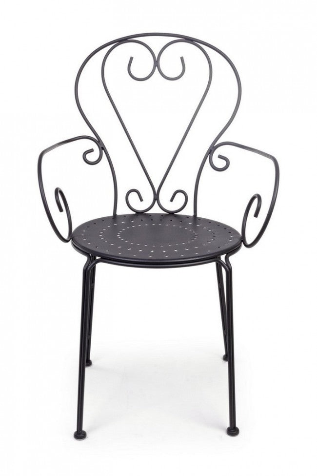 Sedia da Giardino 49x49x89h cm con Braccioli Etienne Antracite