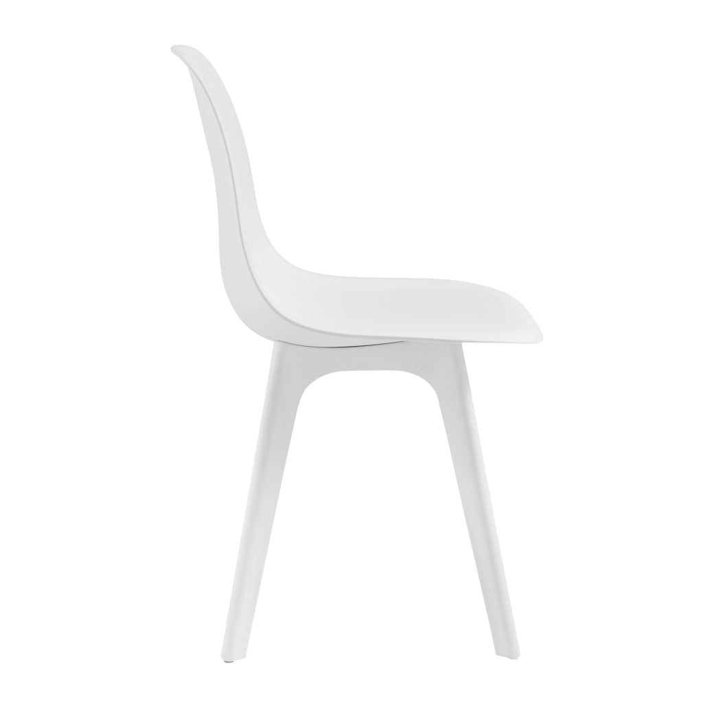 [en.casa] Sedie per Sala da Pranzo Design 83 x 54 x 48 cm Set di 4 Pezzi Plastica Bianco