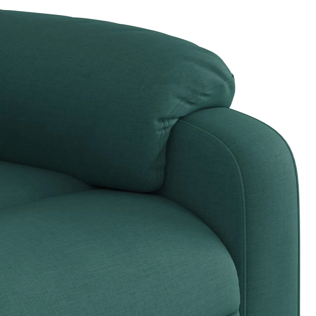 Poltrona | Sedia Relax Reclinabile in Tessuto Verde Scuro