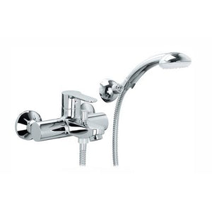 Miscelatore monocomando vasca con kit doccia esterno Blu - Paffoni