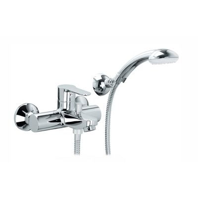 Miscelatore monocomando vasca con kit doccia esterno Blu - Paffoni