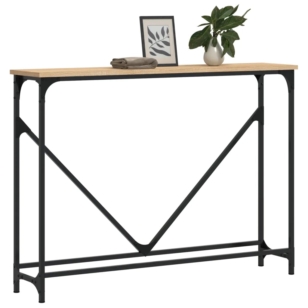 Tavolino Consolle | Tavolo d'Ingresso Rovere Sonoma 102x22,5x75cm Legno Multistrato