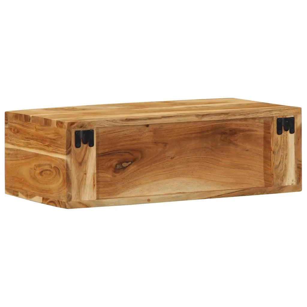 vidaXL Mobile TV a Parete 60x30x19 cm in Legno Massello di Acacia