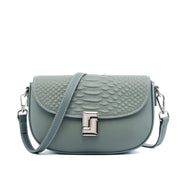 Borsa a tracolla da donna in vera pelle, grande capacit¨¤, piccola borsa quadrata, blu