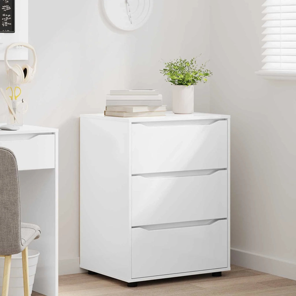 Armadio Bianco Lucido 60 x 48 x 81 cm Legno multistrato 888861