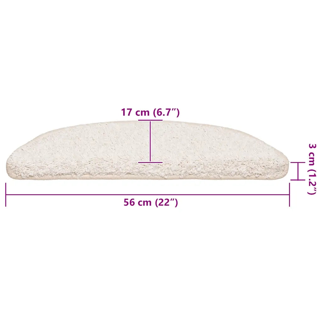 Tappetini per scale 30 pz | Gradini per Scale 56x17x3 cm Bianco Semicircolari