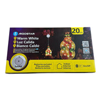 DECORAZIONE NATALIZIA FIGURA DEL PUPAZZO DI NEVE CON LUCE A BATTERIE E VENTOSA