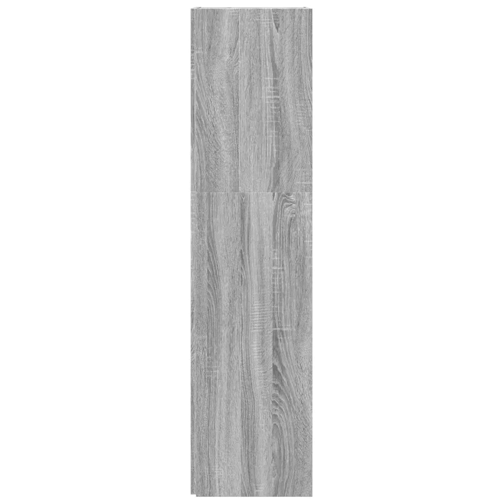 Mobile angolare classico 33 x 33 x 132 cm design compatto per soggiorno/ufficio in legno composito grigio 02_0048263