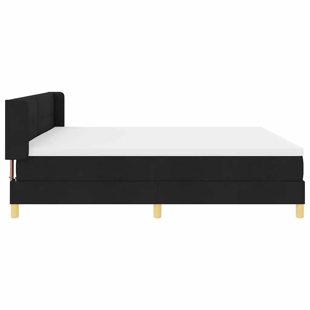 Letto a molle con materasso Nero 200 x 200 cm Tessuto 3341316