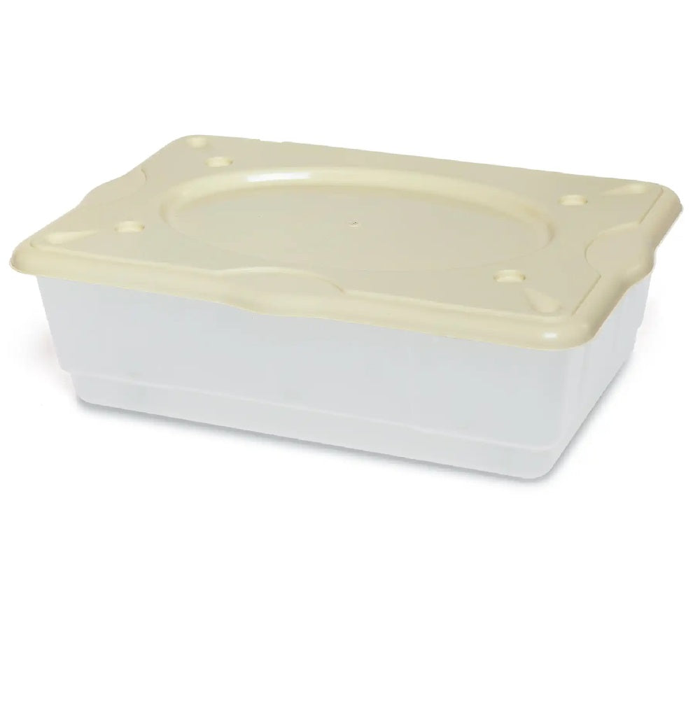 Kit 3pz Scatole Porta Tutto Porta Oggetti Plastica Trasparente 4Ruote 60x40 H17cm