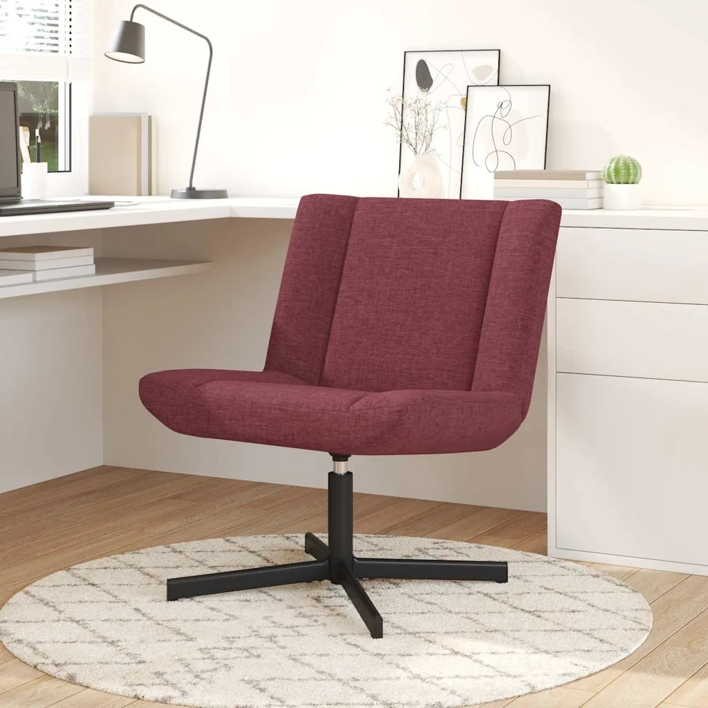 Sedia girevole Rosso Vino 63 x 75 x 76 cm Tessuto CFW1546850