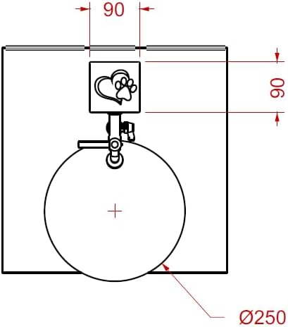 Fontana da giardino per cani e gatti Made in Italy con ciotola rimovibile, Antracite Bel-Fer REX