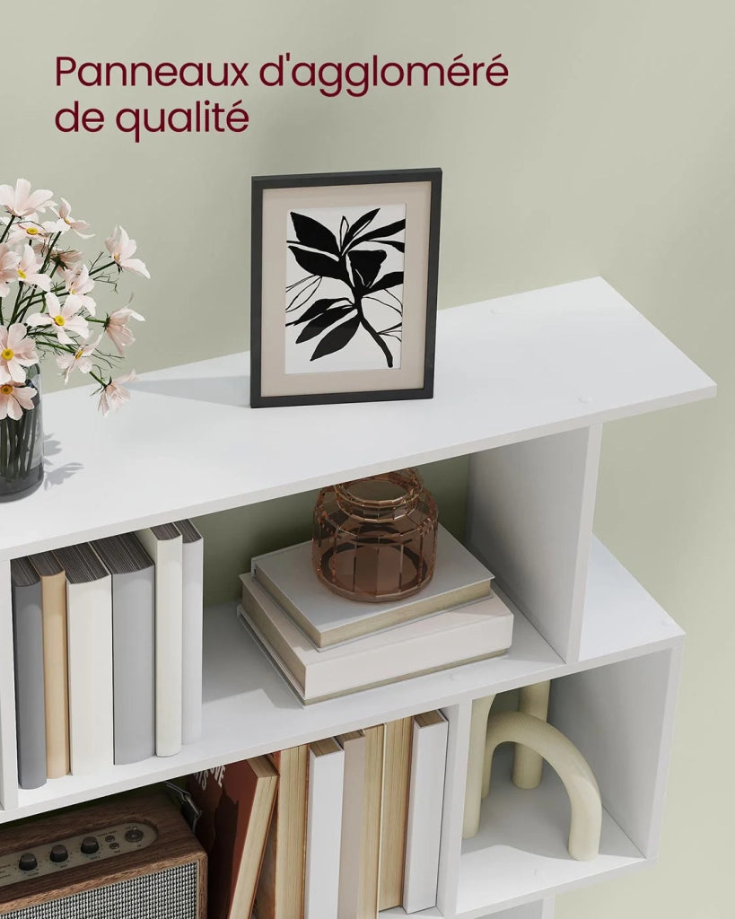 Libreria a 5 ripiani 24 x 90 x 159 cm mobile contenitore con scomparti aperti per soggiorno camera da letto ufficio marrone rustico 12_0004272