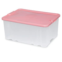 Kit 3pz Scatole Porta Tutto Porta Oggetti Plastica Trasparente 50x37 H25cm