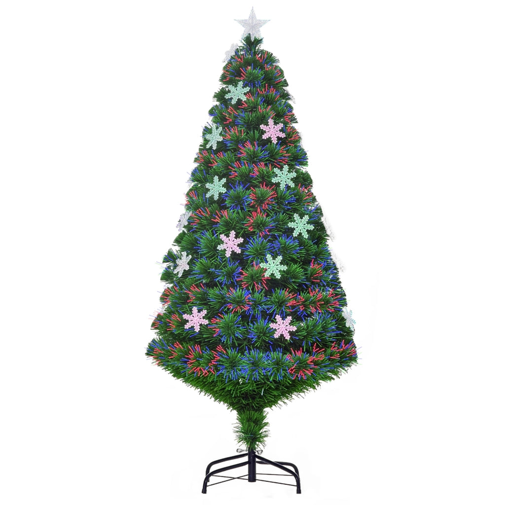 Albero di Natale Artificiale con Luci LED e Fibra Ottica ¨C zephmum ¨C 150cm