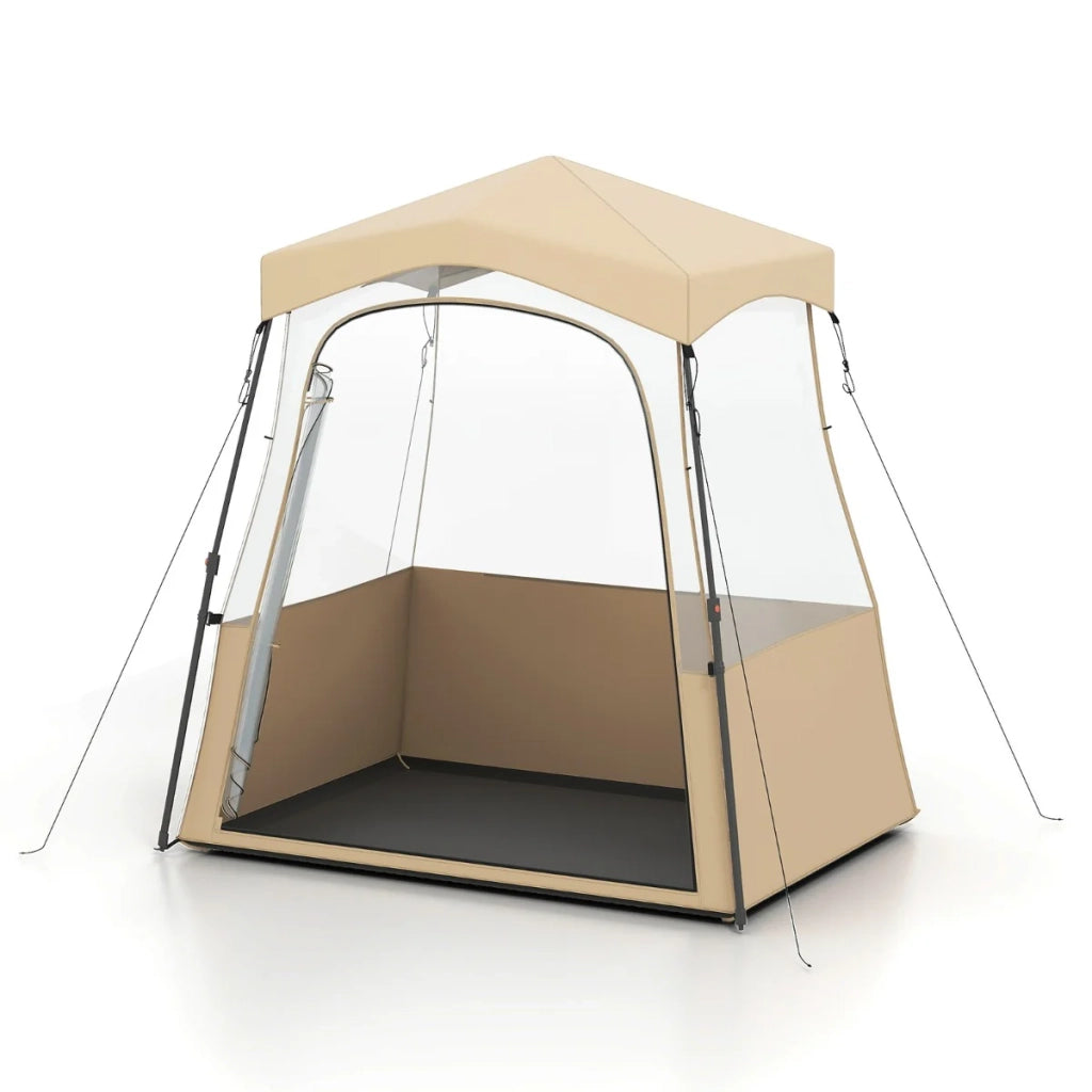 Tenda sportiva pop-up 183 x 135 x 175 cm facile e veloce da montare e trasportare tessuto Oxford marrone 20_0014329