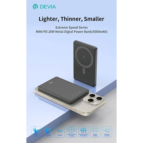 POWER BANK 20w EXTREME DEVIA 5000MAH