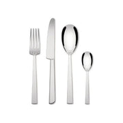 Alessi Asta servizio di posate 24 pezzi, acciaio inox 18-10, set per 6 persone, design Alessandro Mendini, lucido