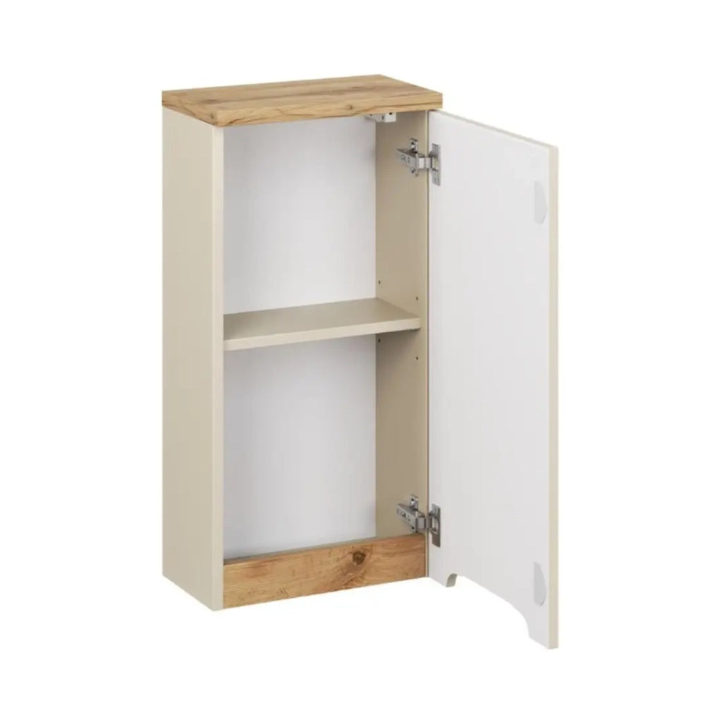 Insieme ERMANO cashmere 150cm: mobile sottolavabo + lavabo da appoggio + mobili sospesi e da appoggio + specchi