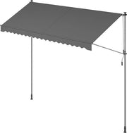 Luifel per ombreggiatura - Ombreggiatore - Luifel per ombreggiatura - Altezza regolabile 220-300cm - Grigio - 400 x 120 cm