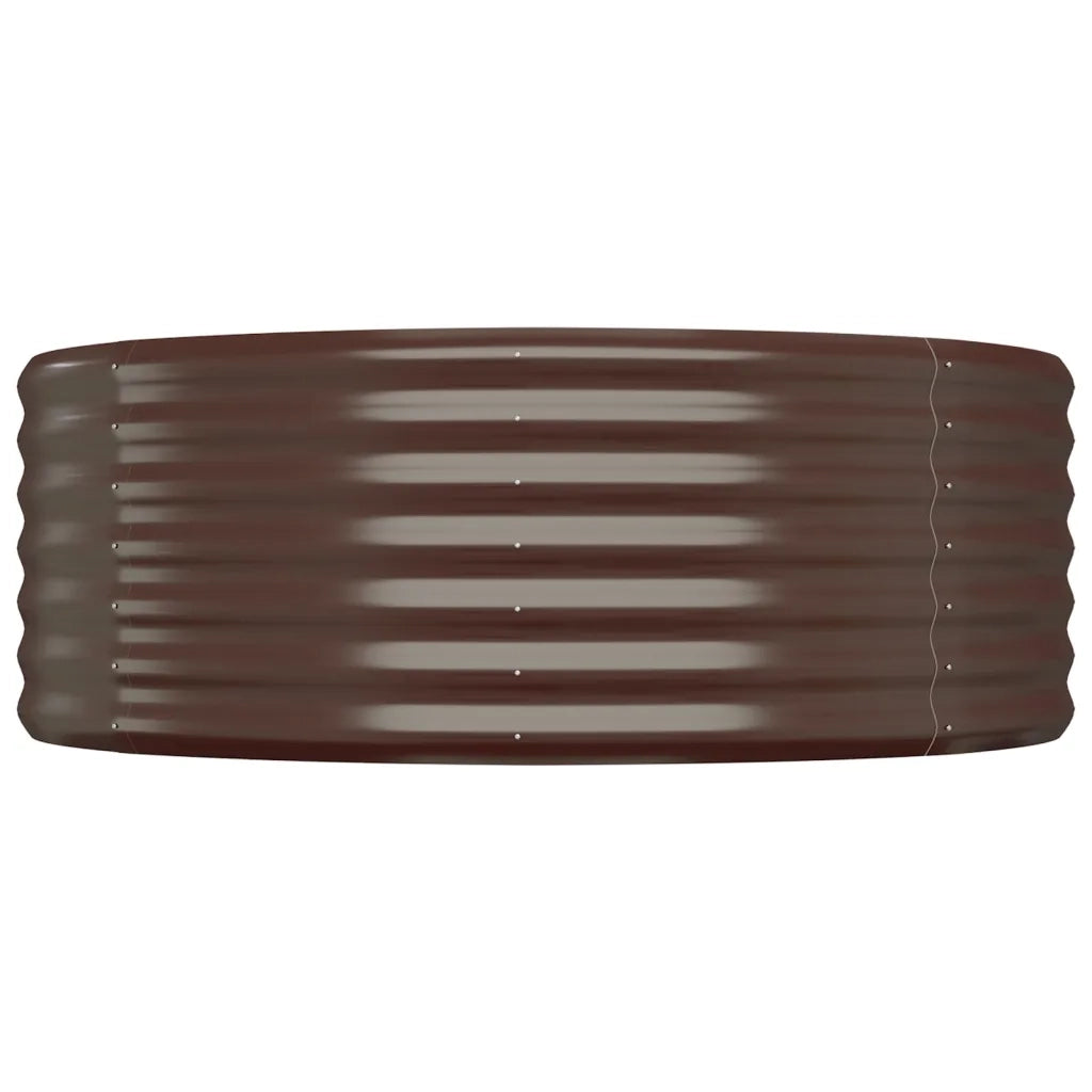 Letto Giardino Acciaio Zincato 249x100x36cm Marrone 318995