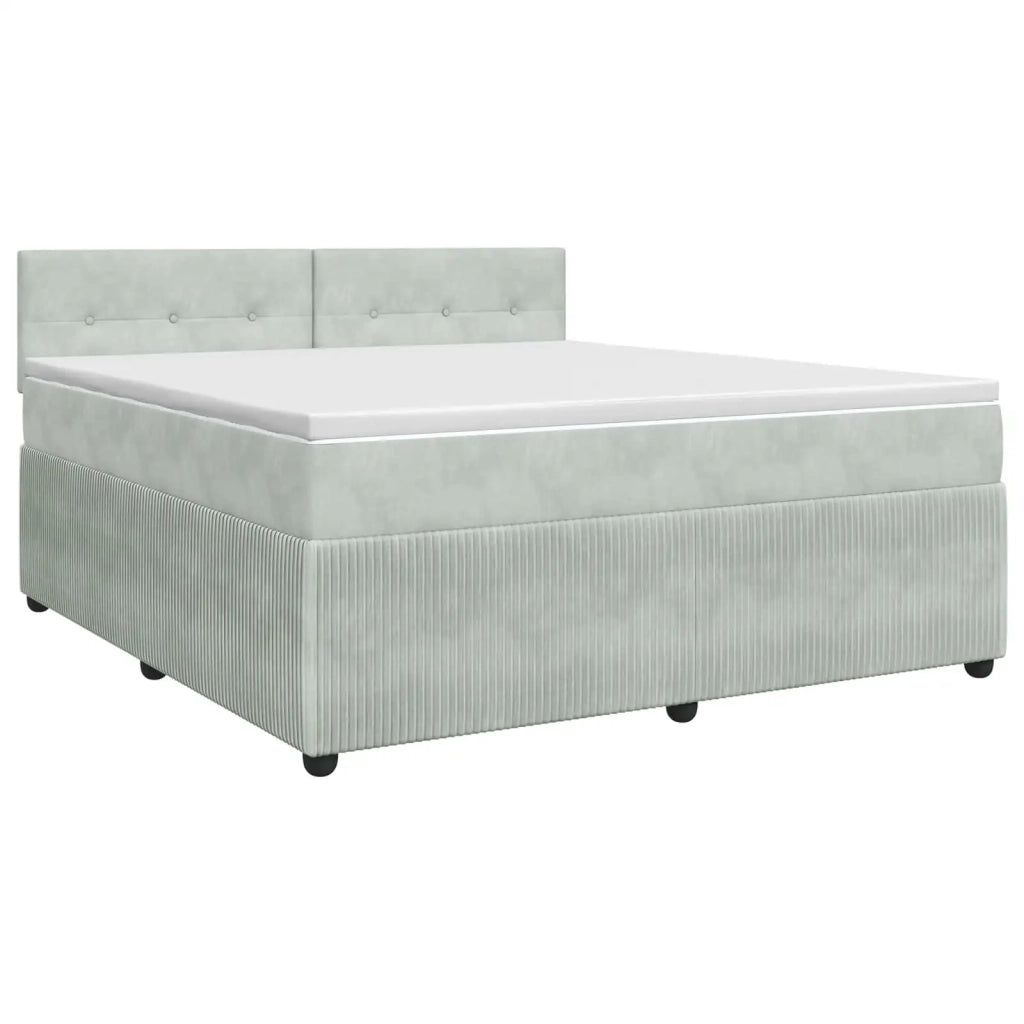 Letto box spring con materasso Grigio Chiaro 140 x 200 cm 3451691