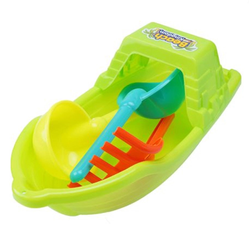 Trade Shop - Set Giocattoli Spiaggia Con Barca Rastrello Paletta Mare Per Bambini 35x12cm 258262 -