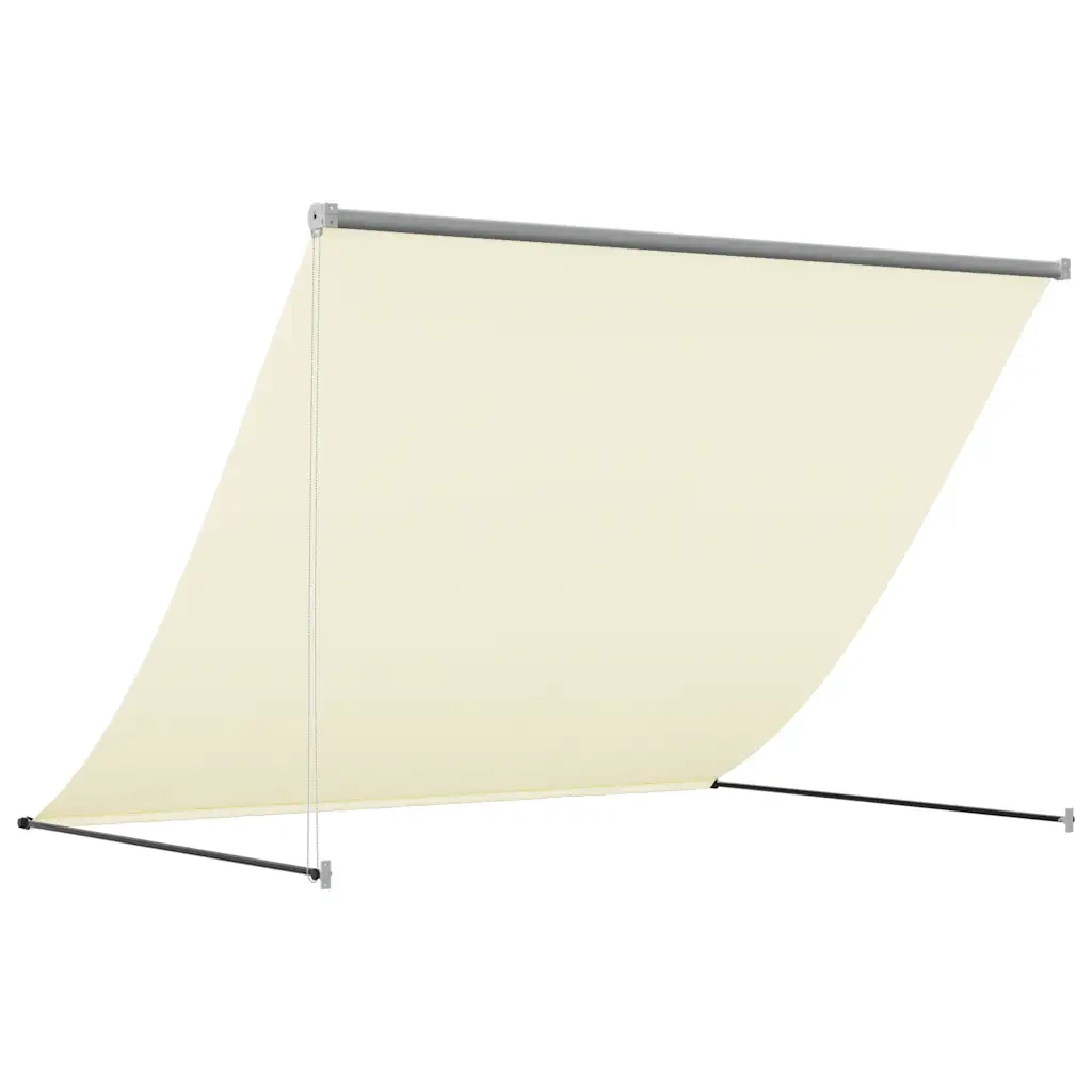Tenda da Sole Retrattile Crema 250x150 cm in Tessuto e Acciaio 368760
