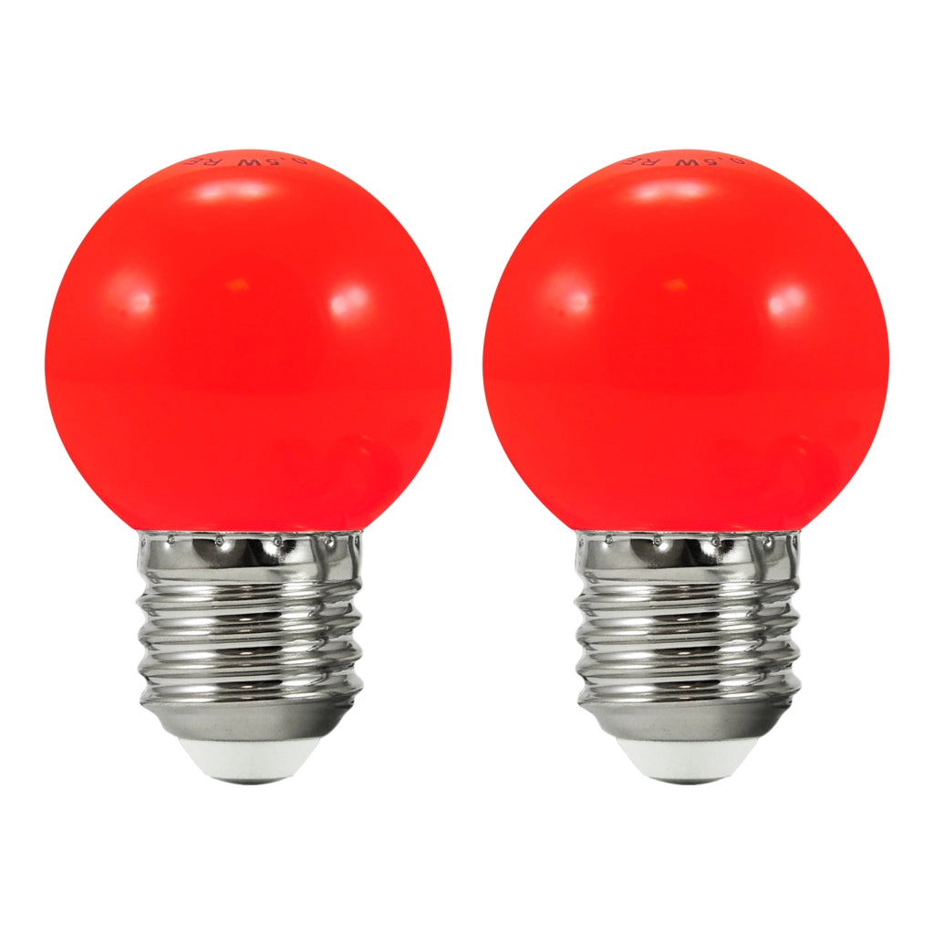 Polux 2 lampadine LED 36V E27 G45 rosse per ghirlanda