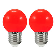 Polux 2 lampadine LED 36V E27 G45 rosse per ghirlanda