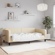 Letto da Giorno Crema 100x200 cm in Tessuto 354042